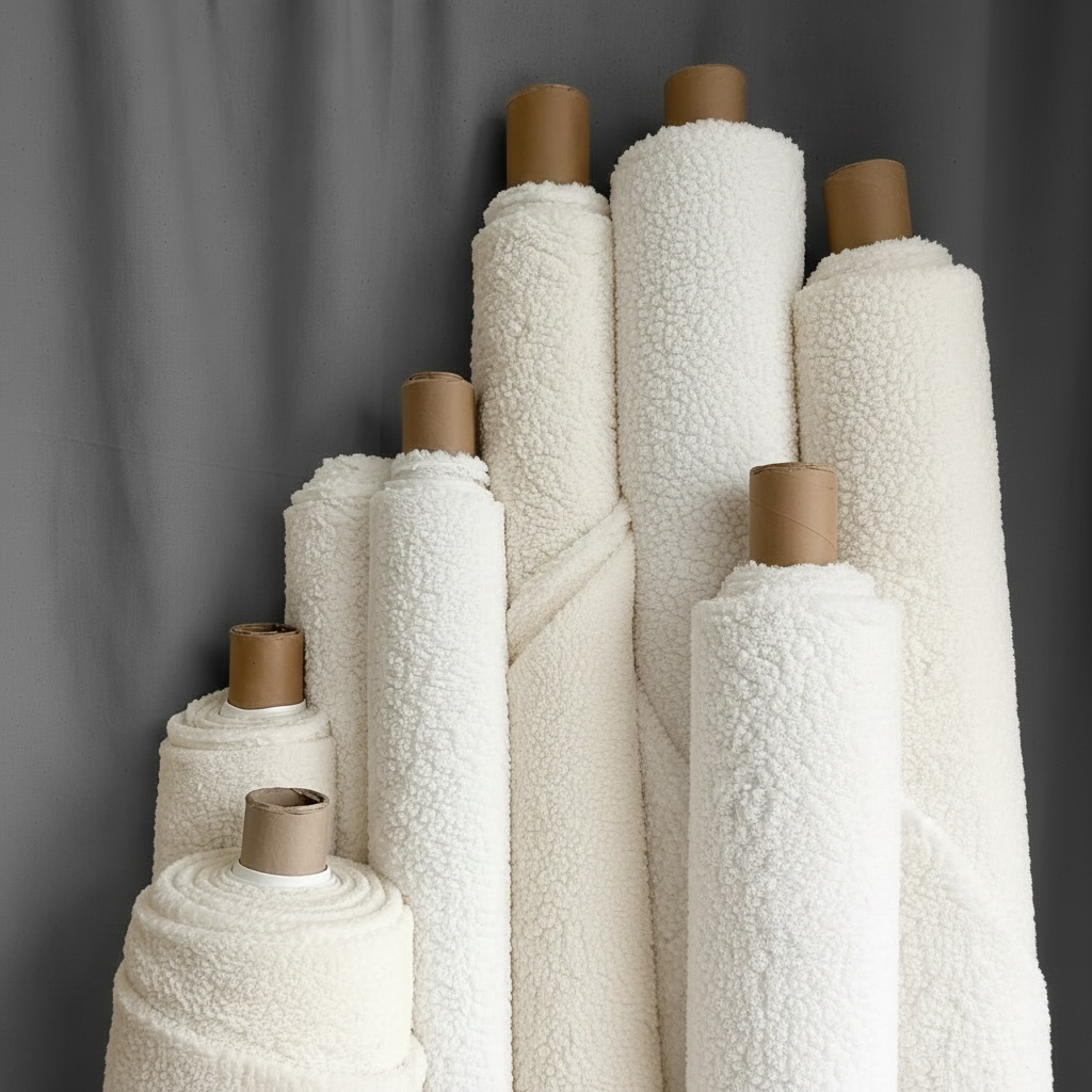 rolls of sherpa material