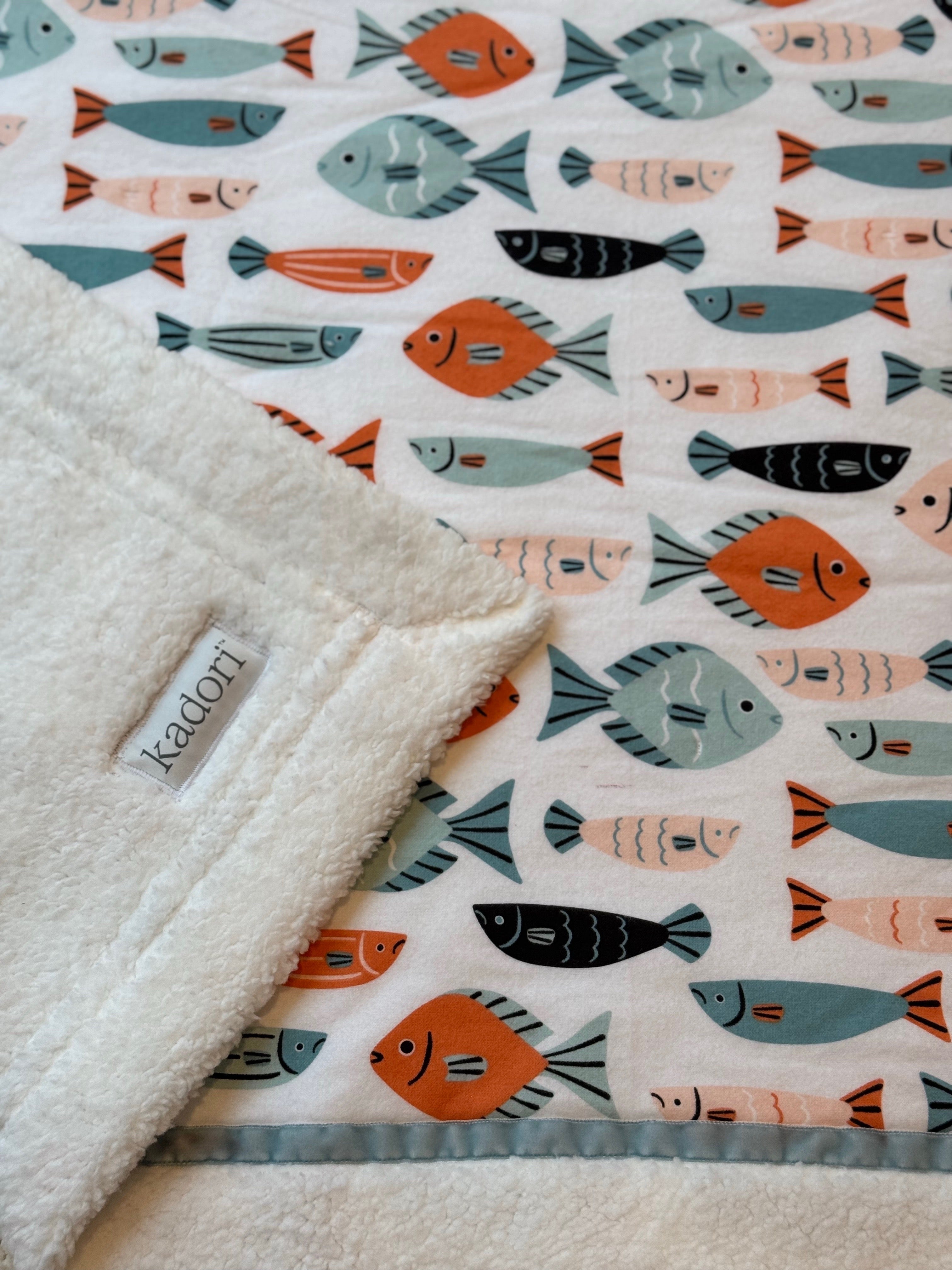 Just Keep Swimming Handmade Blanket