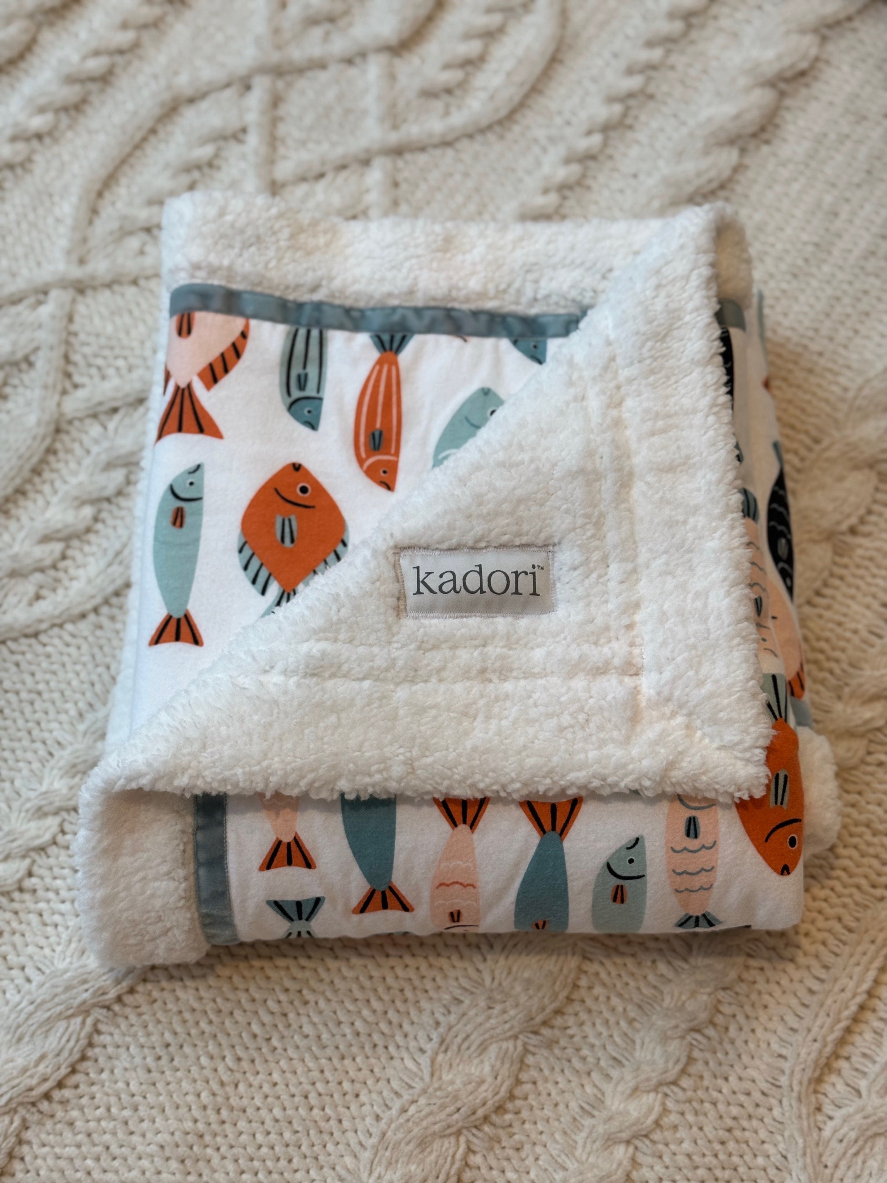 Just Keep Swimming Handmade Blanket