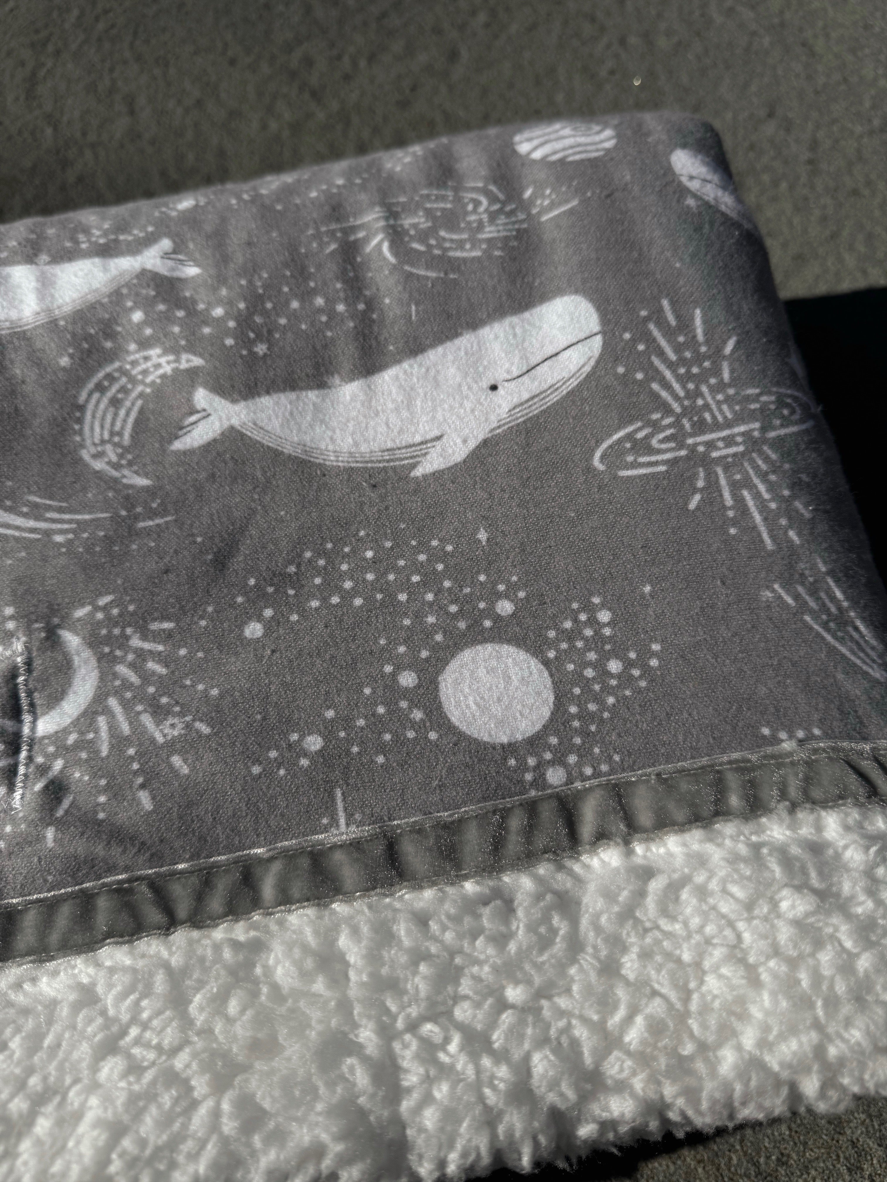 Gray Whales Handmade Blanket
