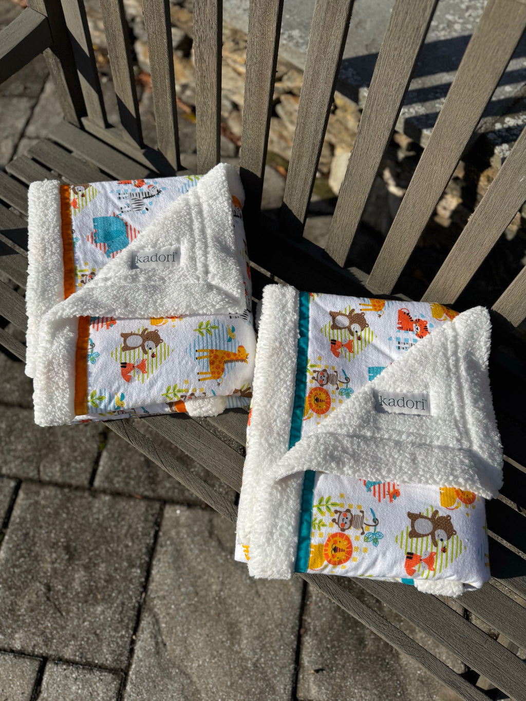 Bright Jungle Animals Handmade Blanket