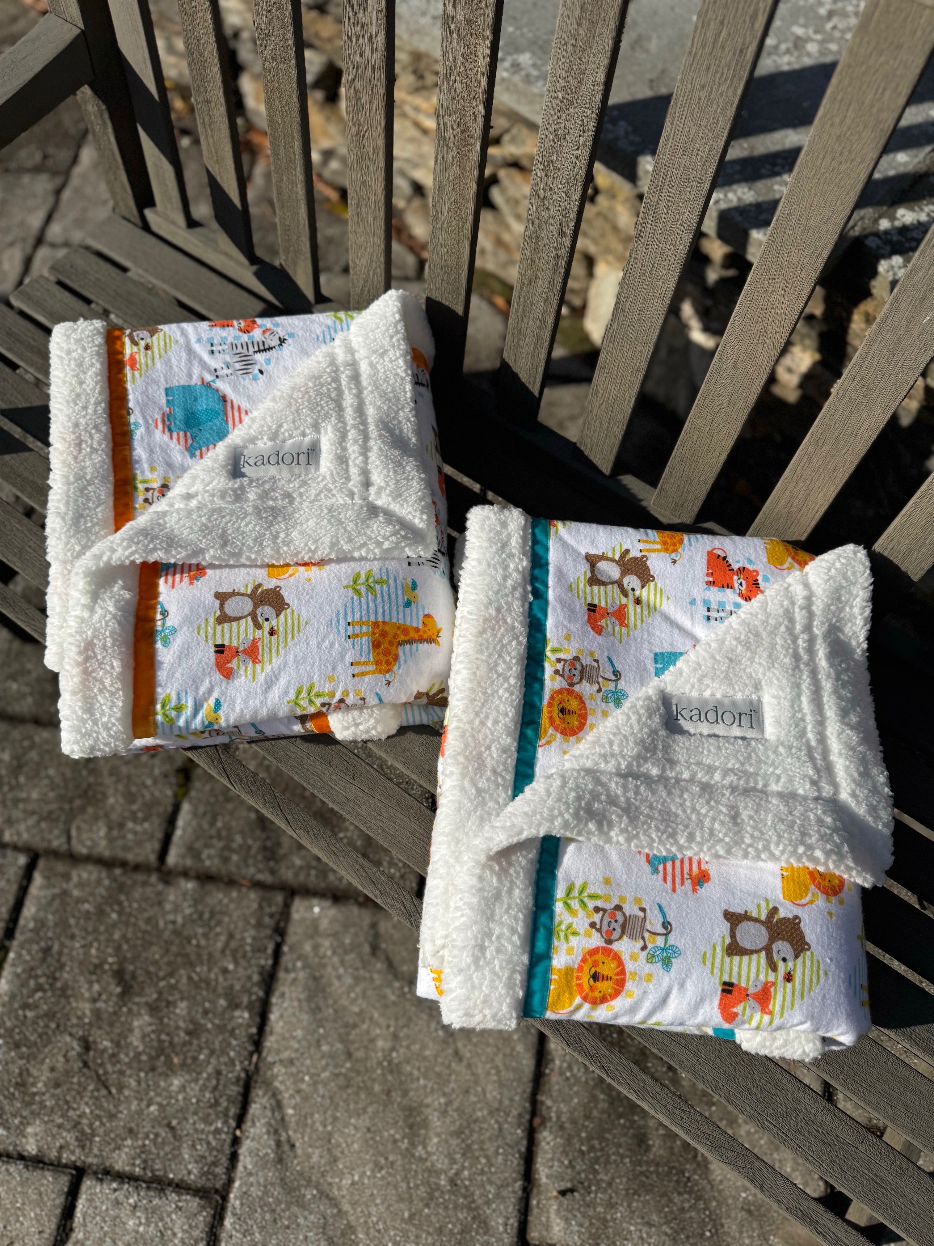 Bright Jungle Animals Handmade Blanket