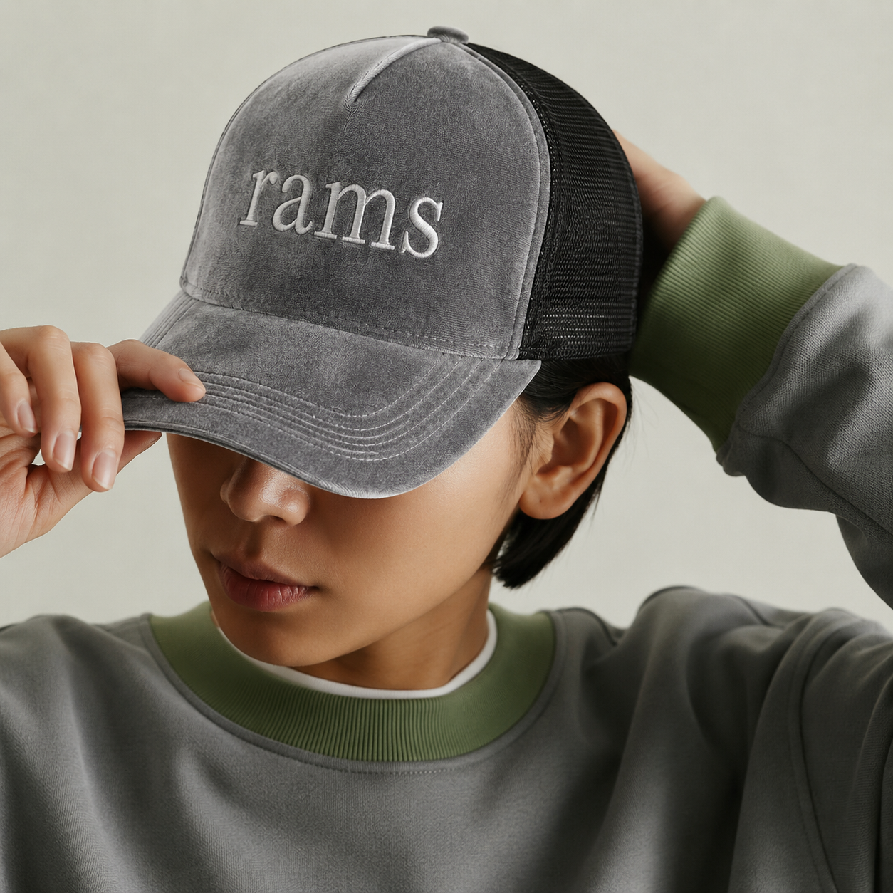 The Rams Velvet Luxe Trucker