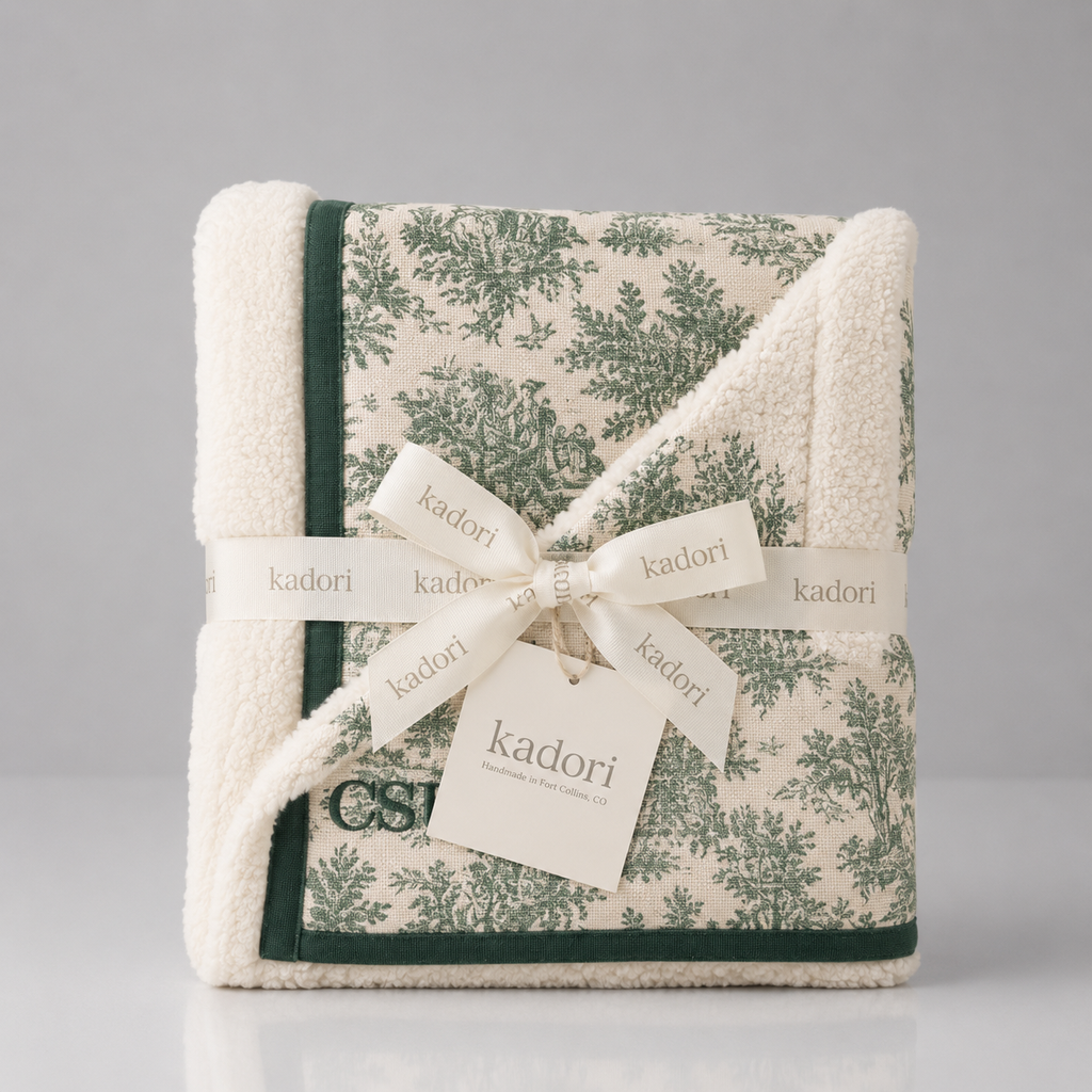 CSU Toile & Sherpa Handmade Blanket