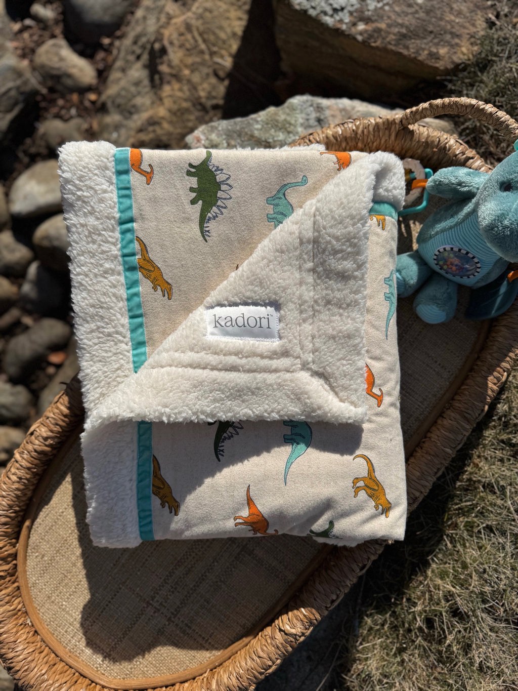 Dinos on Oat Handmade Blanket