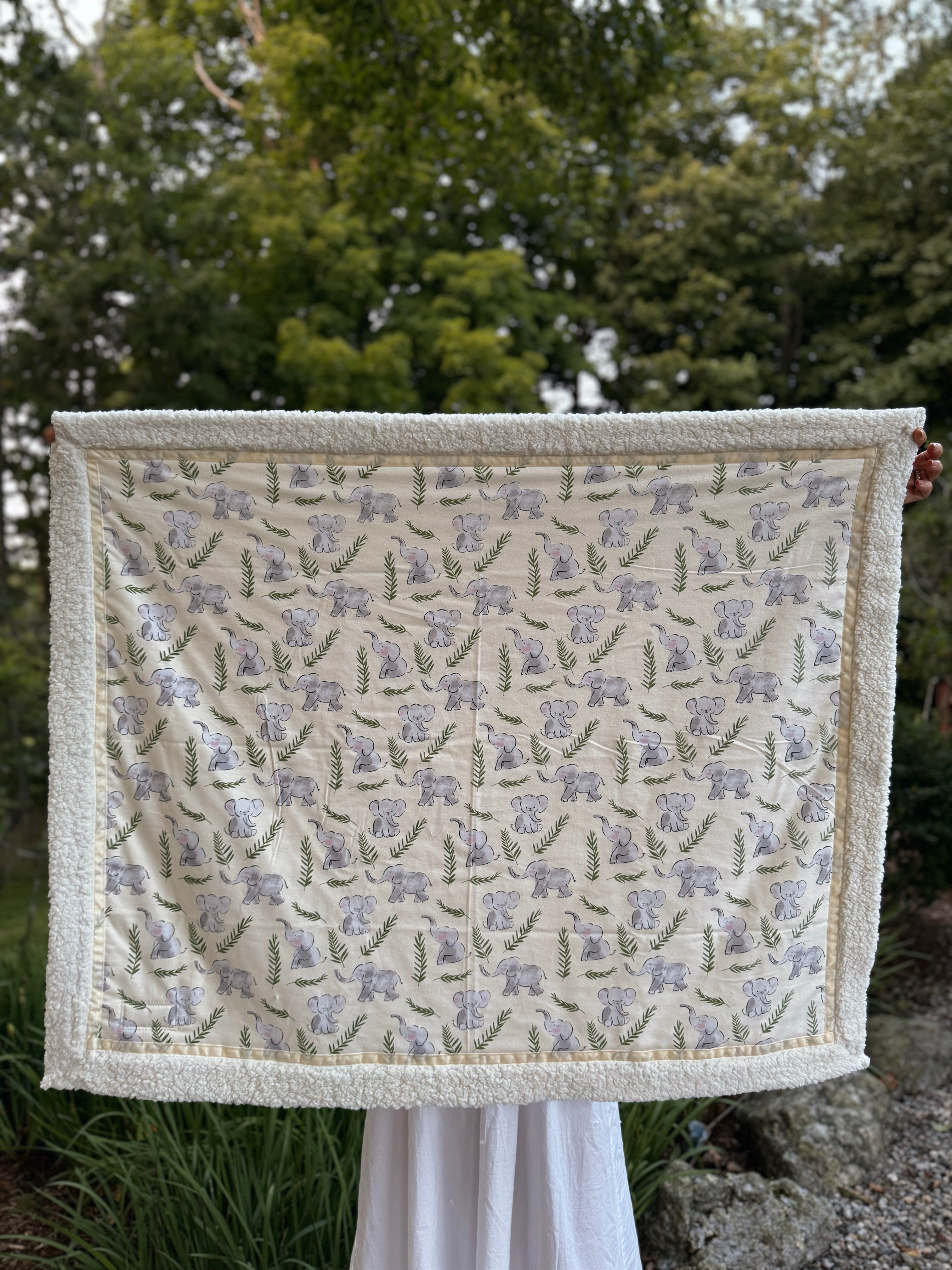 Elephants Handmade Blanket