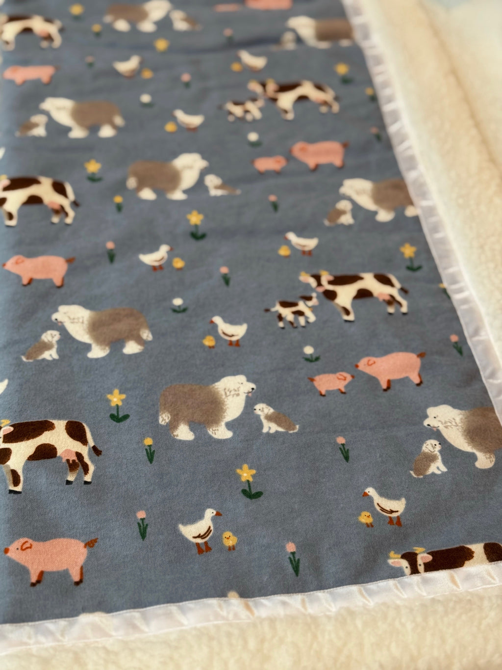 Farm Animals Handmade Blanket