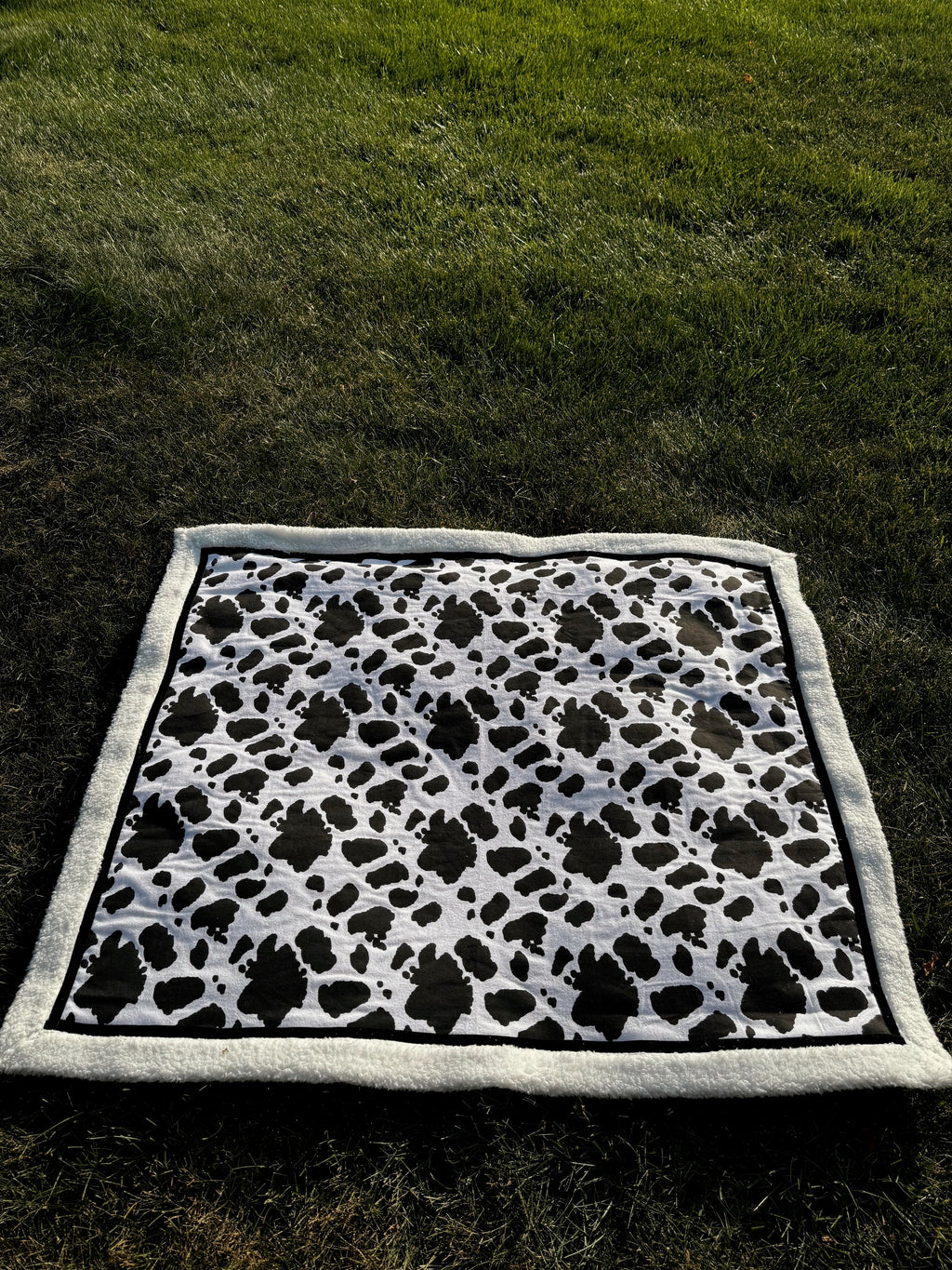 Cow Print Handmade Blanket