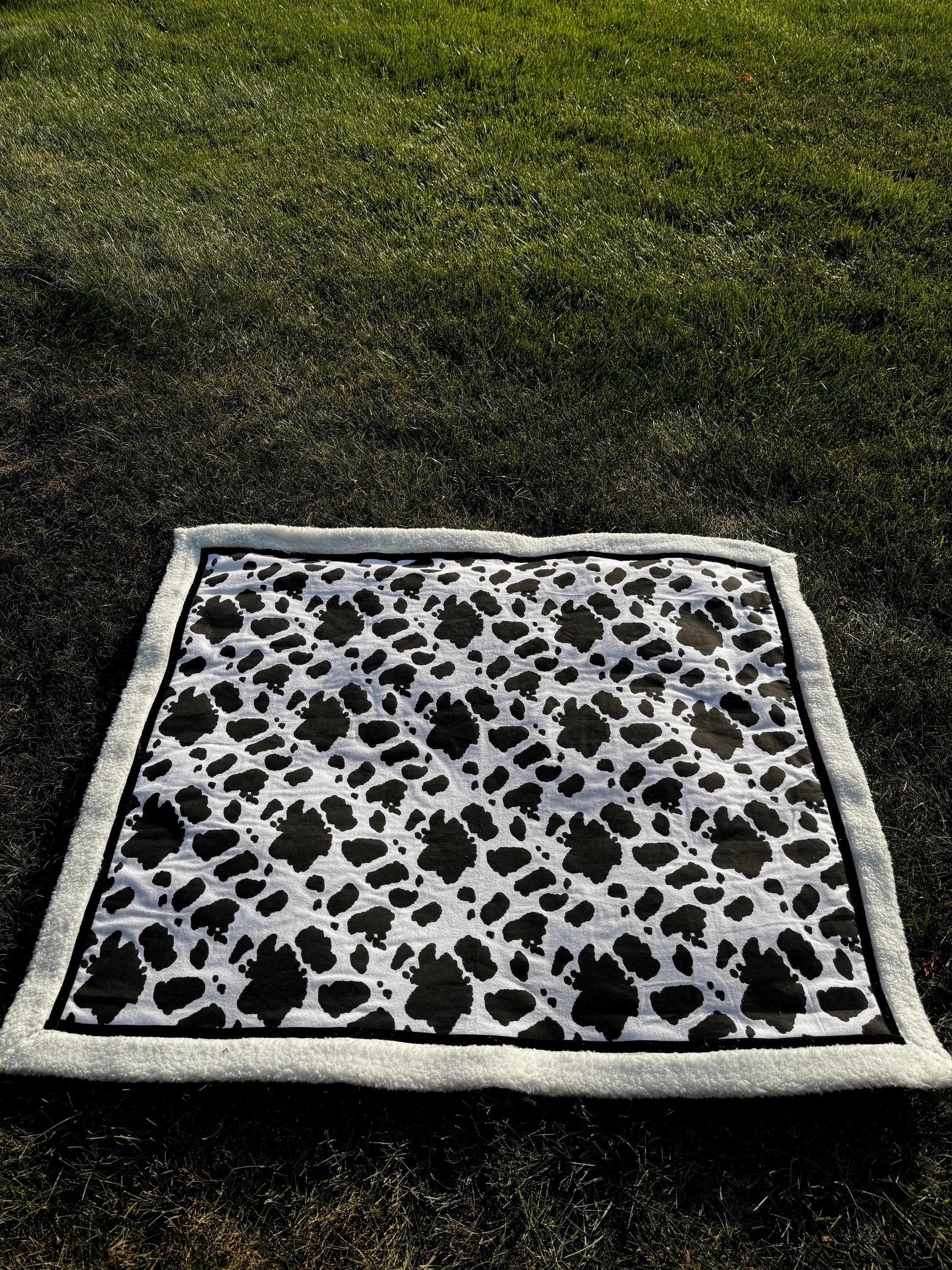 Cow Print Handmade Blanket