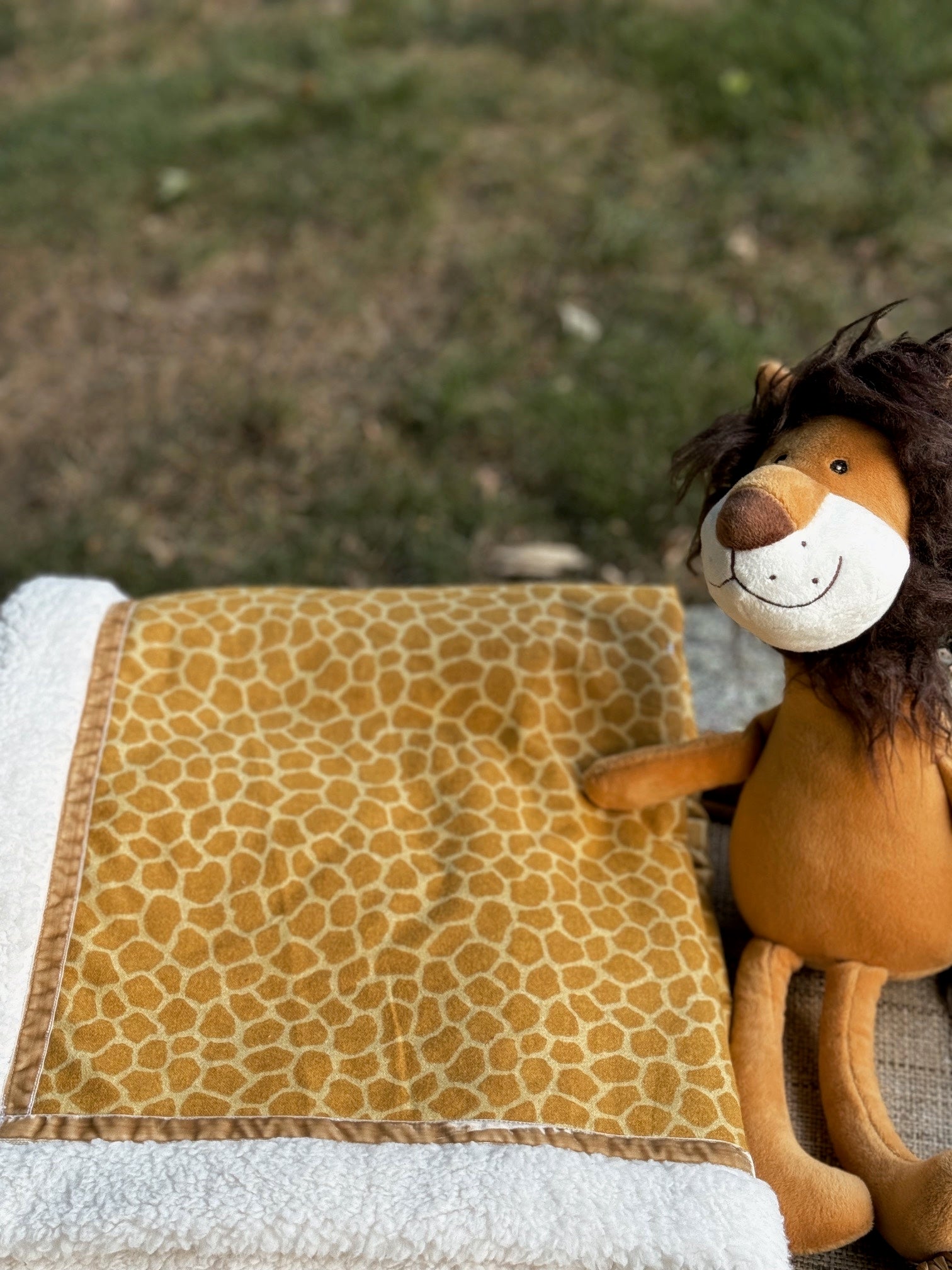 Giraffe Print Handmade Blanket