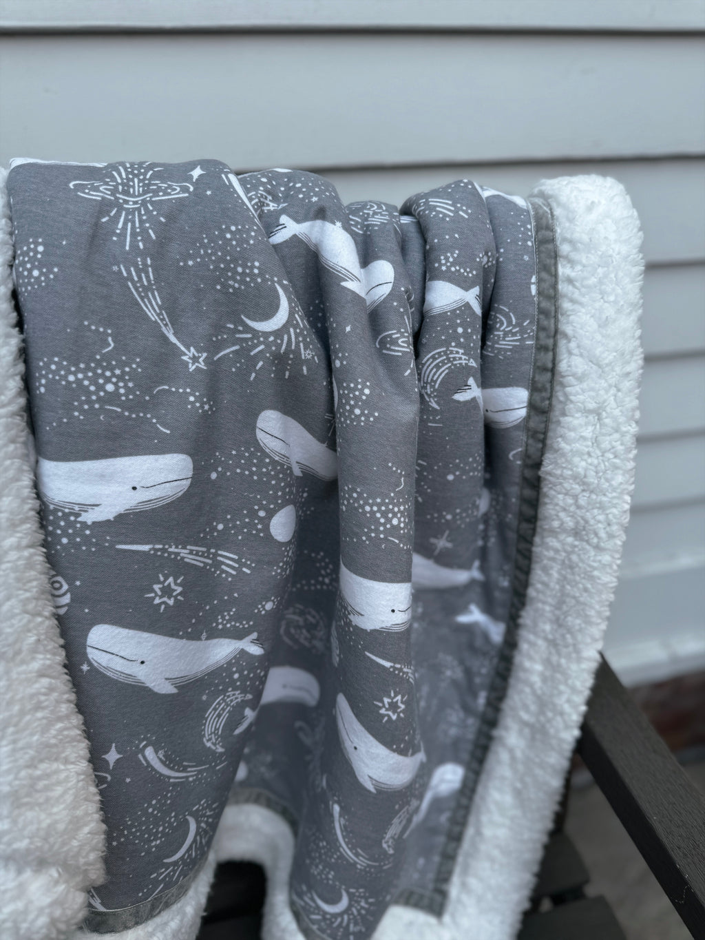 Gray Whales Handmade Blanket