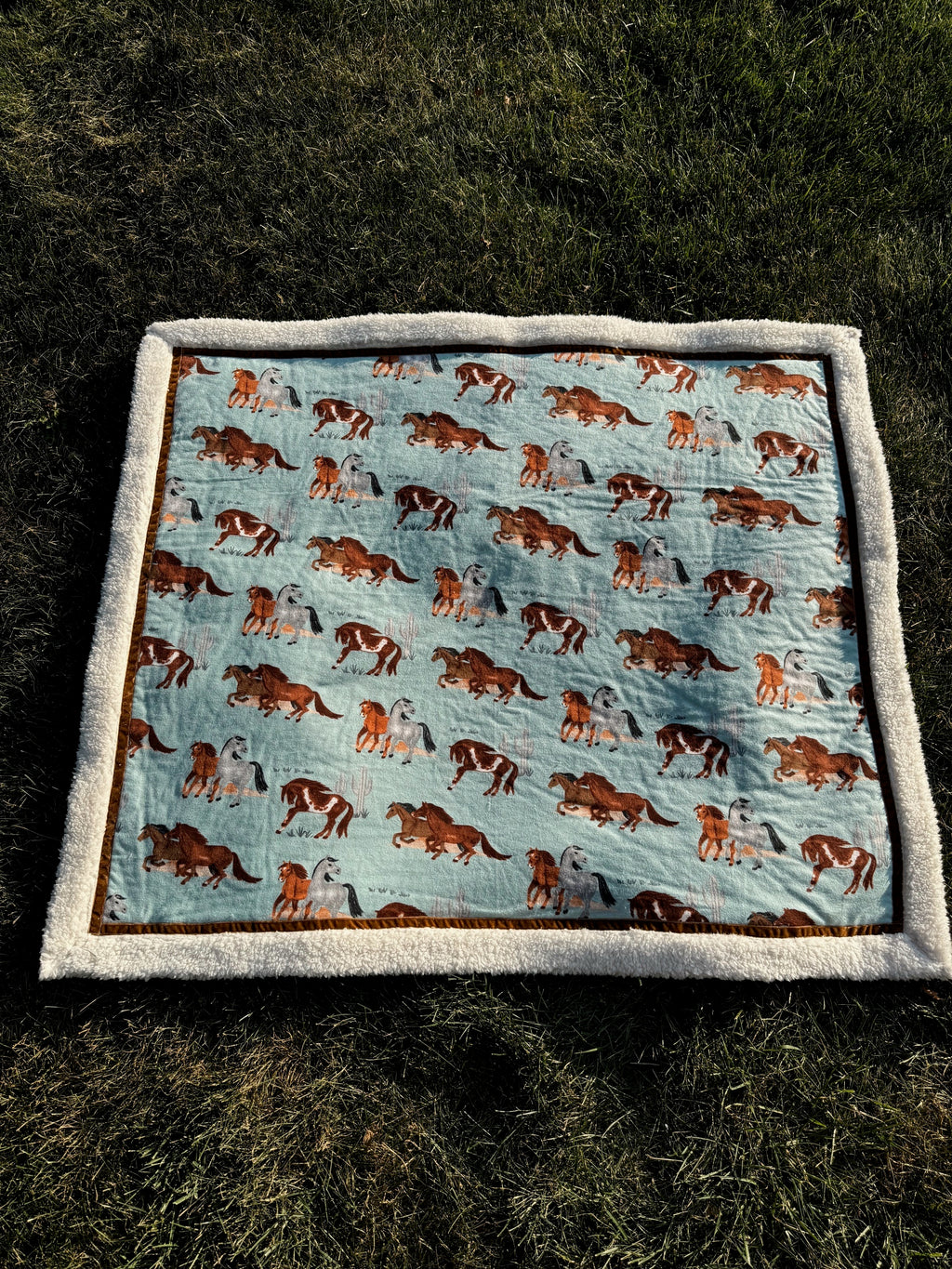 Herd of Horses Handmade Blanket