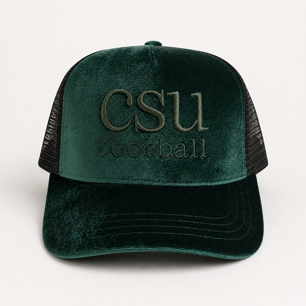 The CSU Football Velvet Luxe Trucker