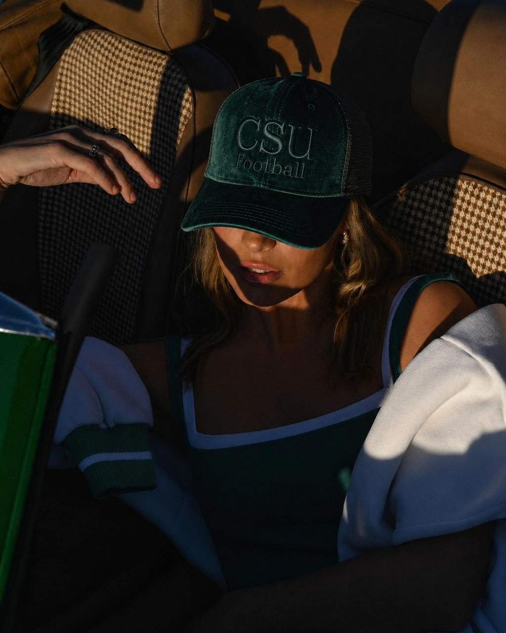 The CSU Football Velvet Luxe Trucker