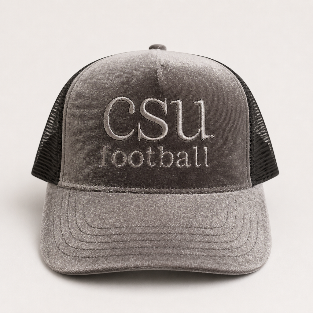 The CSU Football Velvet Luxe Trucker