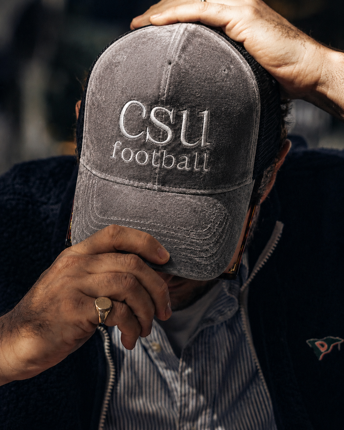 The CSU Football Velvet Luxe Trucker
