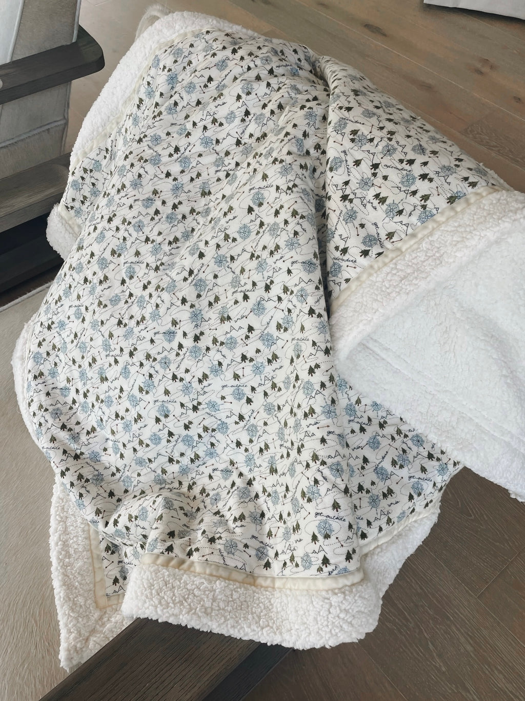 Mountain Map Handmade Blanket
