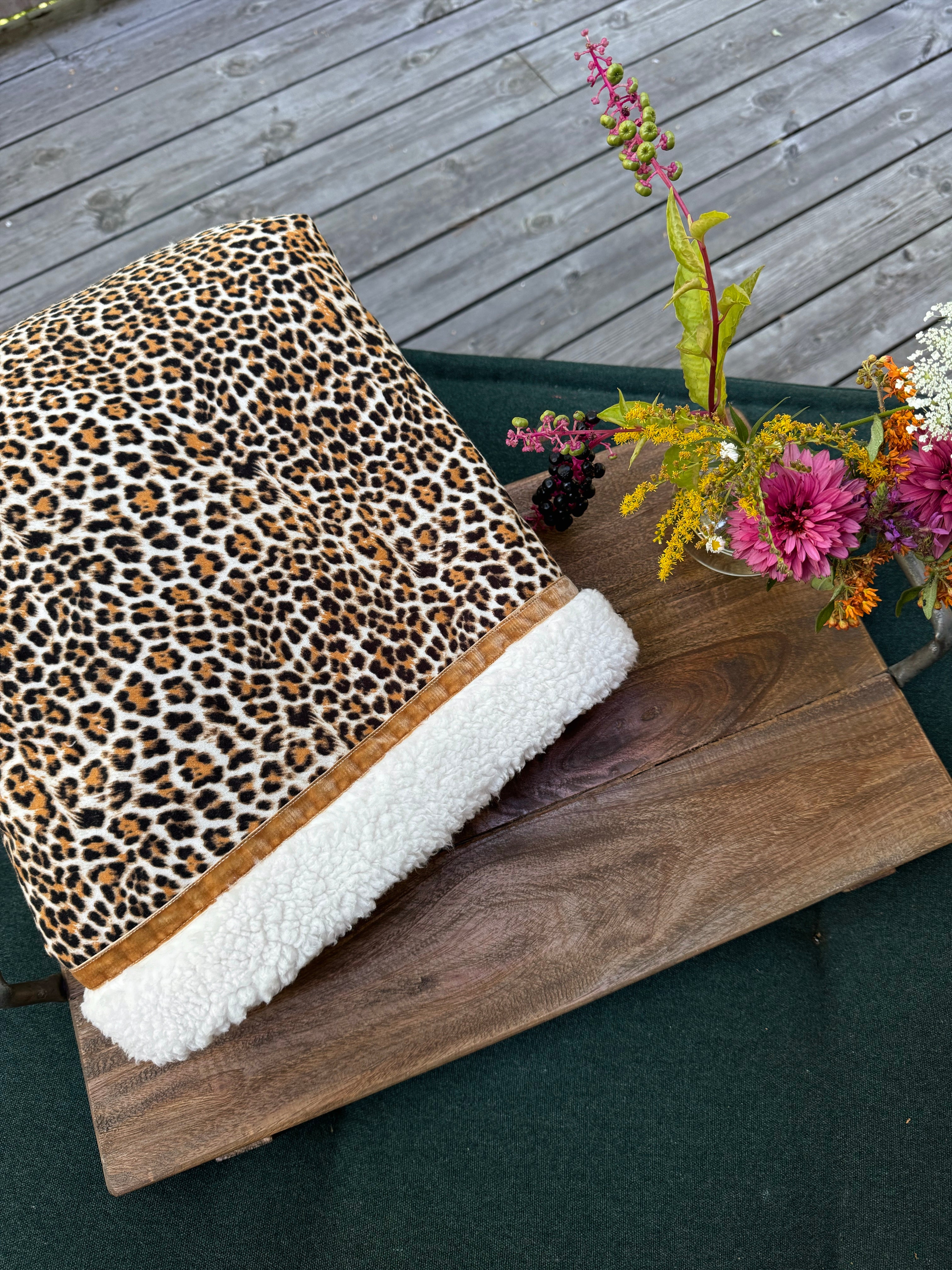 Leopard Print Handmade Blanket