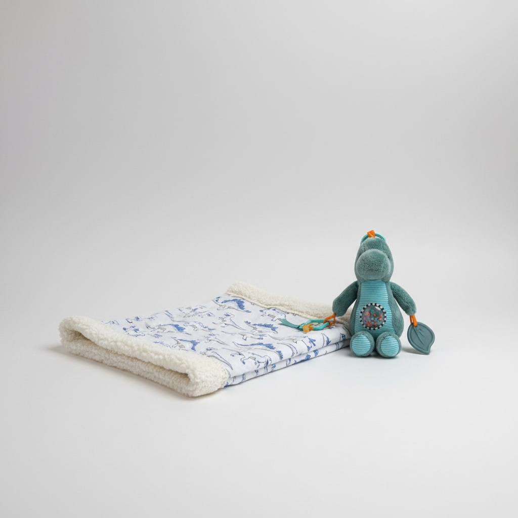 Dinos on Cream Handmade Blanket